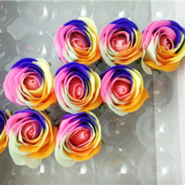 Rose soap flowers wholesale customization 3 layers with flower tray one box 50 flowers for daily use