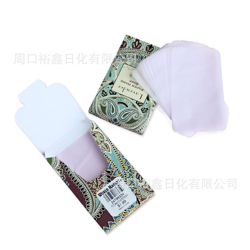 Processing customized outdoor hand soap, portable paper soap, export paper soap