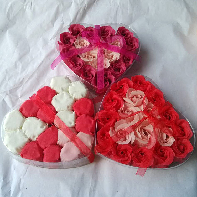 Soap manufacturers supply soap flower gifts, lovers' birthday gifts, heart-shaped box